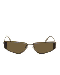braune Sonnenbrille von Alexander McQueen