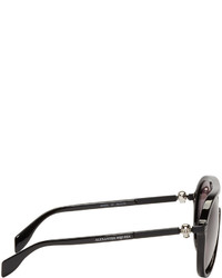 braune Sonnenbrille von Alexander McQueen