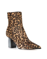 braune Stiefeletten aus Kalbshaar mit Leopardenmuster von Tamara Mellon