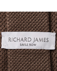 braune Strick Krawatte von Richard James
