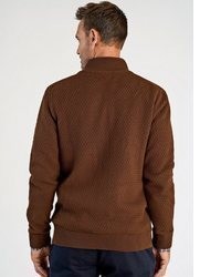 braune Strickjacke von Bison