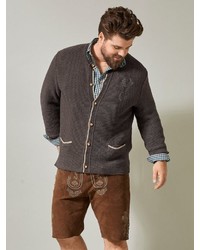 braune Strickjacke von MEN PLUS BY HAPPY SIZE