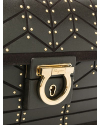 braune Taschen mit geometrischem Muster von Salvatore Ferragamo