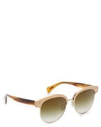 braune und goldene Sonnenbrille von Oliver Peoples