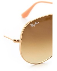 braune und goldene Sonnenbrille von Ray-Ban