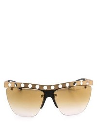 braune und goldene Sonnenbrille von Prada