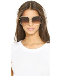 braune und goldene Sonnenbrille von Wildfox Couture