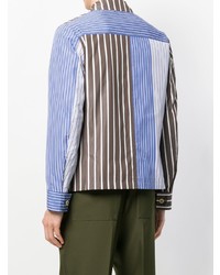 braune vertikal gestreifte Shirtjacke von Marni