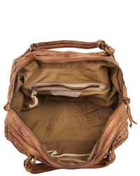 braune verzierte Shopper Tasche aus Leder von forty°