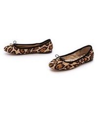 braune Wildleder Ballerinas mit Leopardenmuster von Sam Edelman