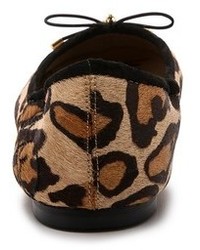 braune Wildleder Ballerinas mit Leopardenmuster von Sam Edelman