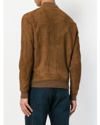 braune Wildleder Bomberjacke von Salvatore Santoro