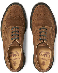 braune Wildleder Brogues von Tricker's