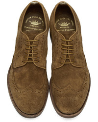 braune Wildleder Brogues von Officine Creative