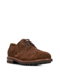 braune Wildleder Brogues von Brunello Cucinelli