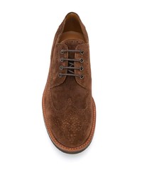 braune Wildleder Brogues von Brunello Cucinelli