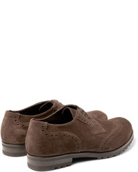 braune Wildleder Brogues von Harry's of London