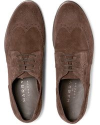 braune Wildleder Brogues von Harry's of London