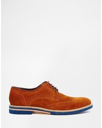 braune Wildleder Brogues von Ted Baker