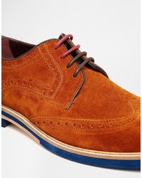 braune Wildleder Brogues von Ted Baker