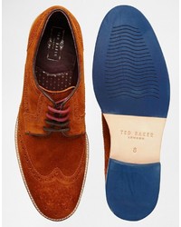 braune Wildleder Brogues von Ted Baker