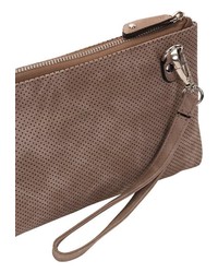 braune Wildleder Clutch von SURI FREY