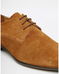 braune Wildleder Derby Schuhe von Asos