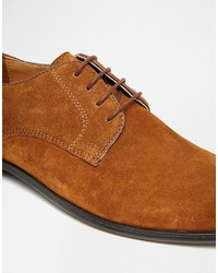 braune Wildleder Derby Schuhe von Asos