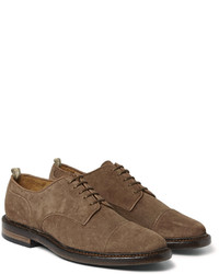 braune Wildleder Derby Schuhe von Officine Creative