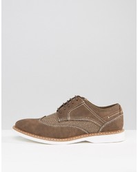 braune Wildleder Derby Schuhe von Steve Madden