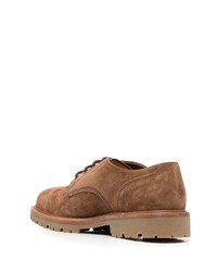 braune Wildleder Derby Schuhe von Brunello Cucinelli