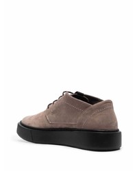 braune Wildleder Derby Schuhe von Pollini