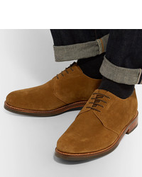 braune Wildleder Derby Schuhe von Grenson