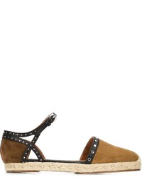 braune Wildleder Espadrilles von Lanvin