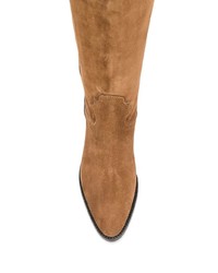 braune Wildleder mittelalte Stiefel von Paris Texas