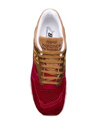 braune Wildleder niedrige Sneakers von New Balance