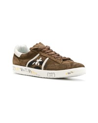 braune Wildleder niedrige Sneakers von Premiata