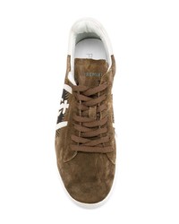 braune Wildleder niedrige Sneakers von Premiata