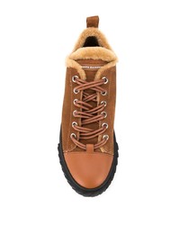 braune Wildleder niedrige Sneakers von Giuseppe Zanotti