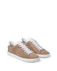 braune Wildleder niedrige Sneakers von Jimmy Choo