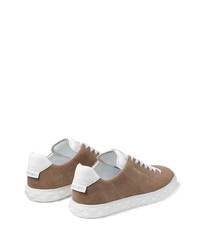 braune Wildleder niedrige Sneakers von Jimmy Choo