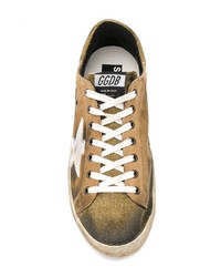 braune Wildleder niedrige Sneakers von Golden Goose Deluxe Brand