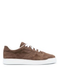 braune Wildleder niedrige Sneakers von Doucal's