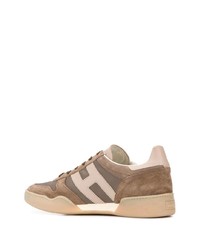 braune Wildleder niedrige Sneakers von Hogan