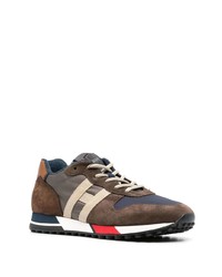 braune Wildleder niedrige Sneakers von Hogan