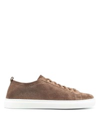 braune Wildleder niedrige Sneakers von Henderson Baracco