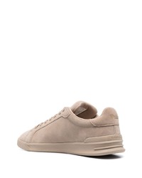 braune Wildleder niedrige Sneakers von Polo Ralph Lauren