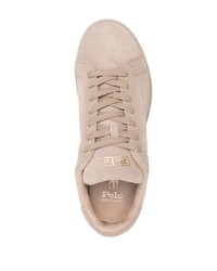 braune Wildleder niedrige Sneakers von Polo Ralph Lauren