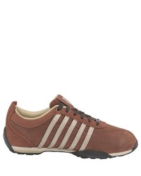 braune Wildleder niedrige Sneakers von K-Swiss