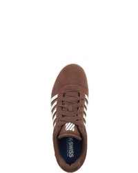 braune Wildleder niedrige Sneakers von K-Swiss